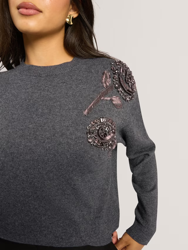 Ted Baker Enirah Wool Blend Jumper Grey