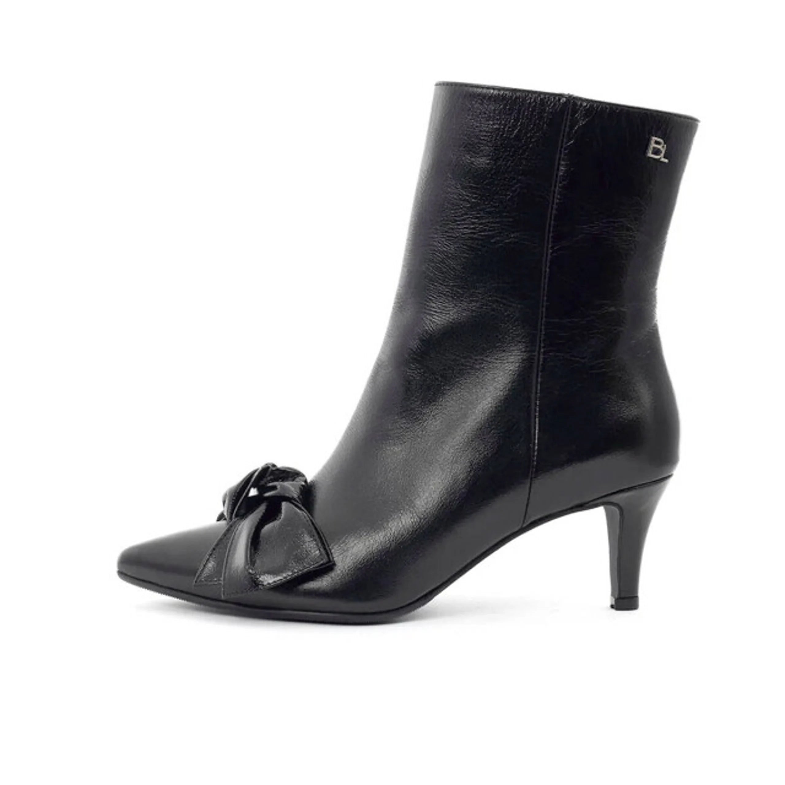 Babouche Trish Enkellaarsje zwart