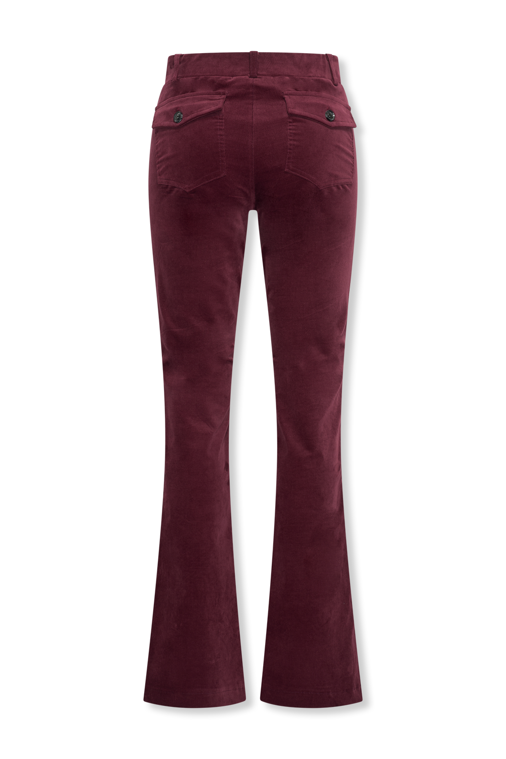 Helena Hart Velvet Flared Broek wine