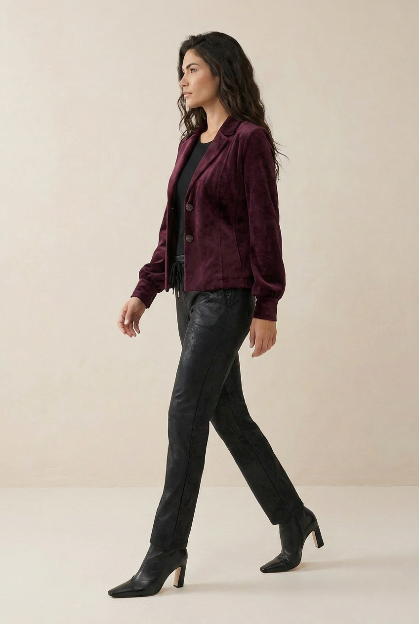Helena Hart Lora Velour Burgundy