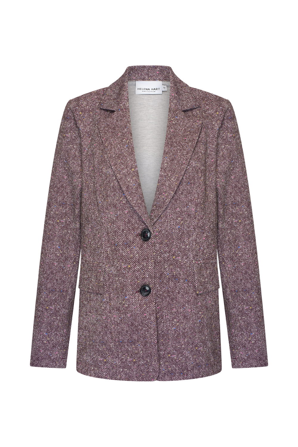 Helena Hart Nick Blazer Lano Lurex – Donegal Tweet Burgundy