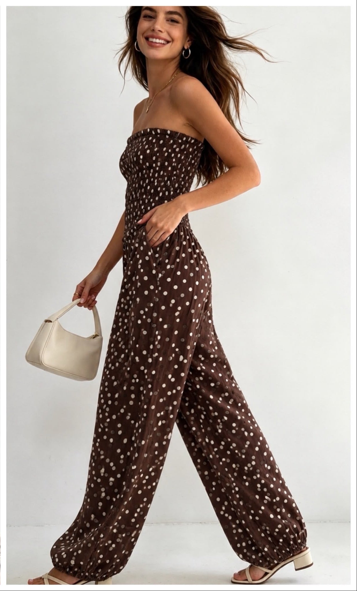 MVD Polkadot Balloon Jumpsuit