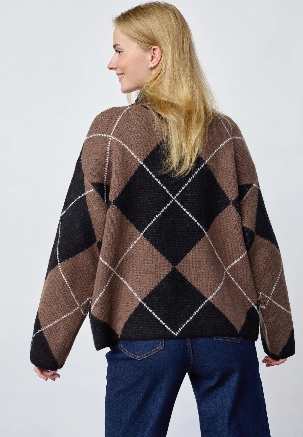 Sisterspoint Luna-PU Sweater Harlequin