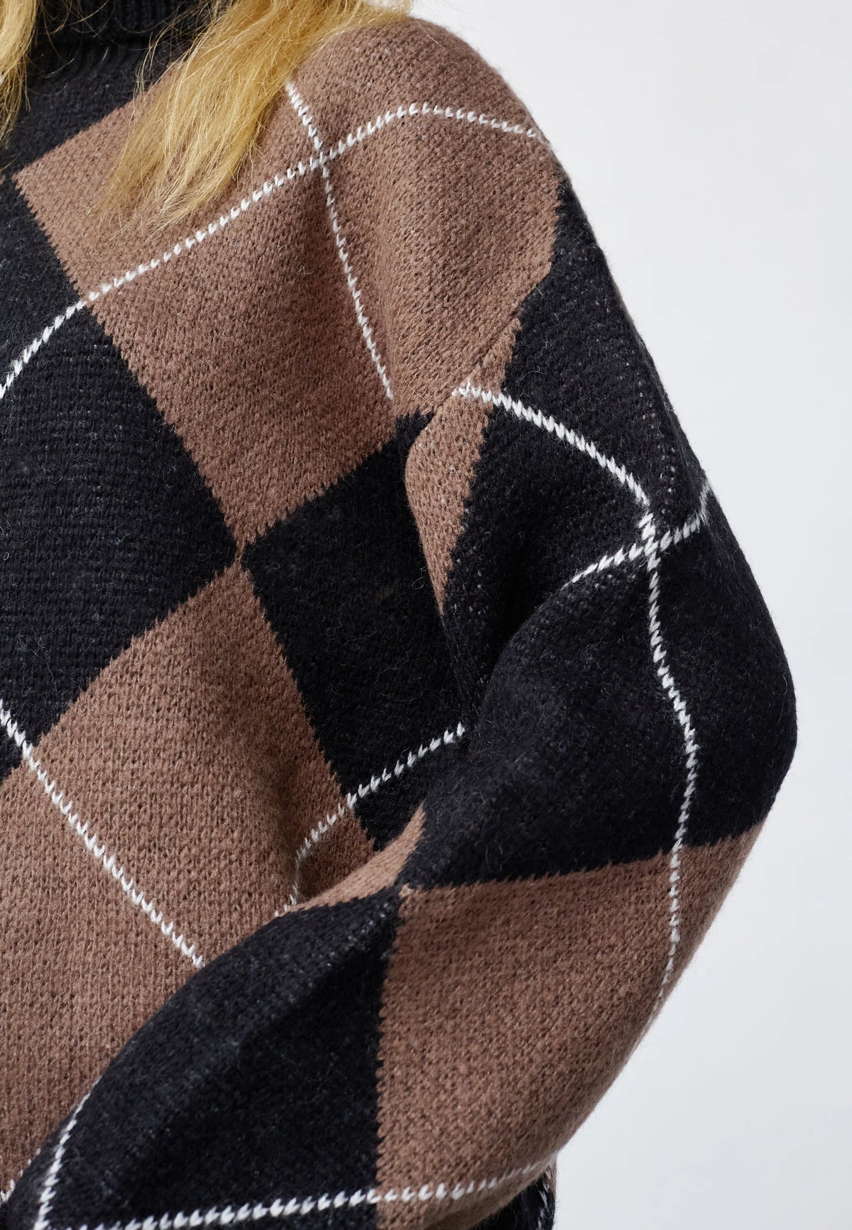 Sisterspoint Luna-PU Sweater Harlequin