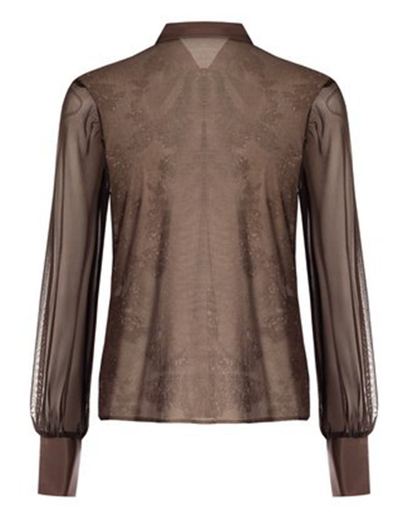 Rinascimento glitter blouse bruin