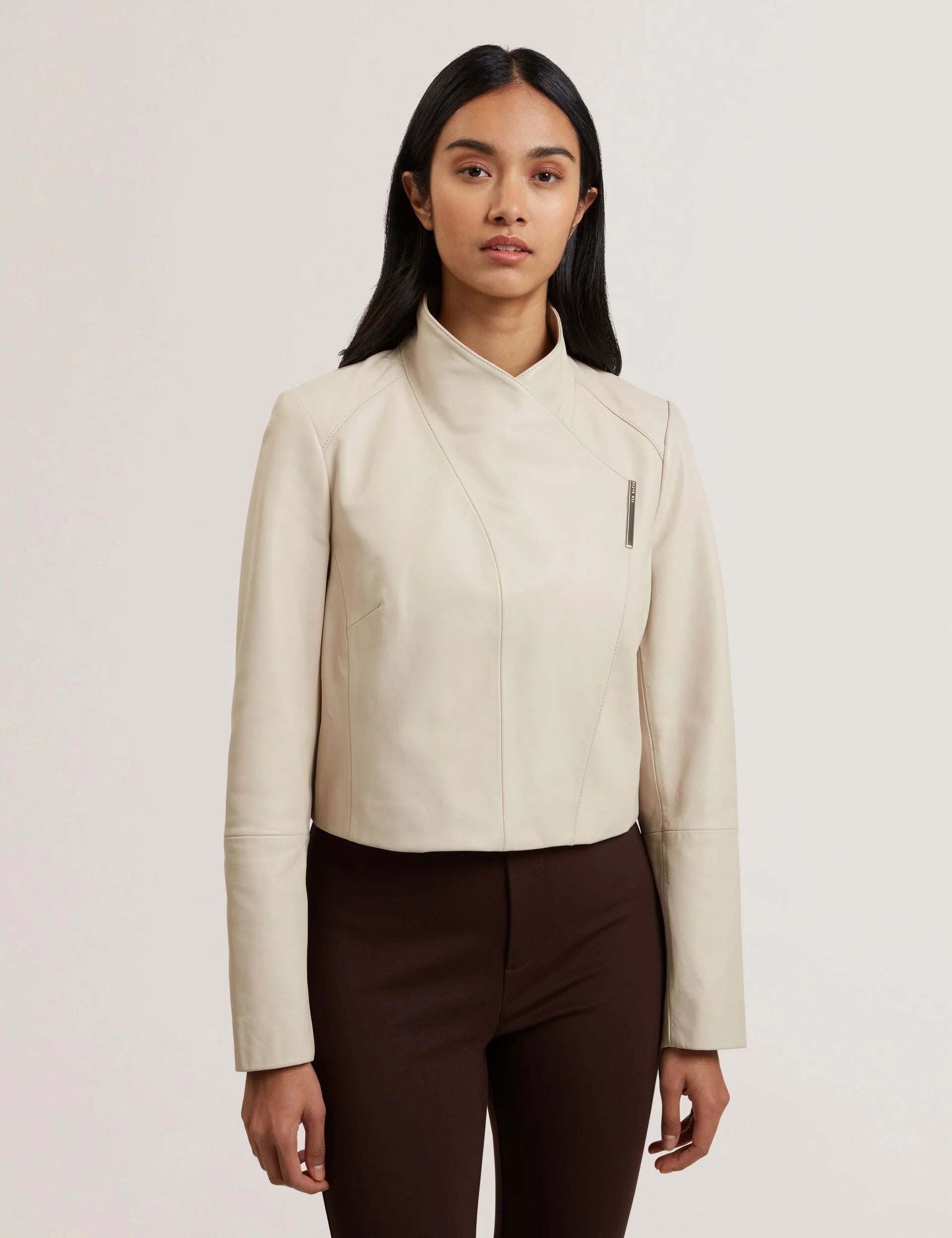 Ted Baker Leren Jasje Riyoze ivory