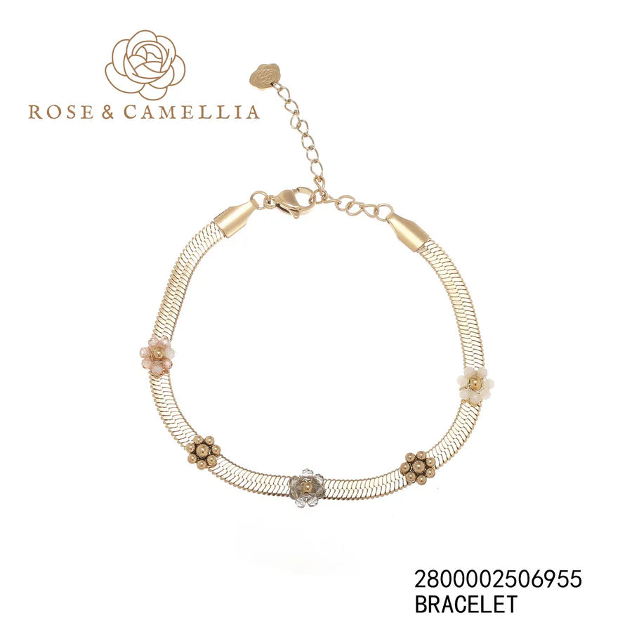 Rose & Camellia – Armband Blossom Five
