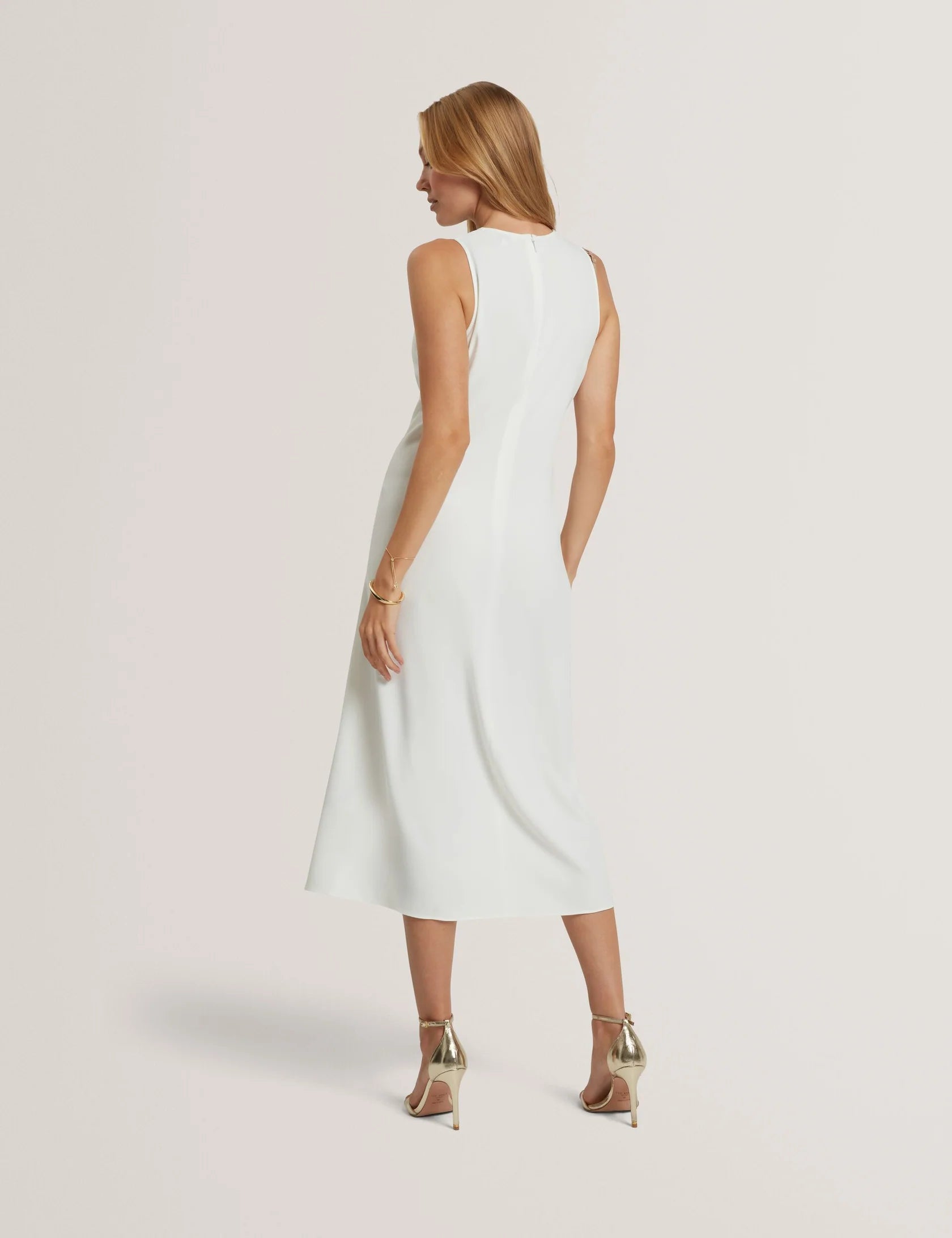 Ted Baker Miyaka Midi Dress Ivory