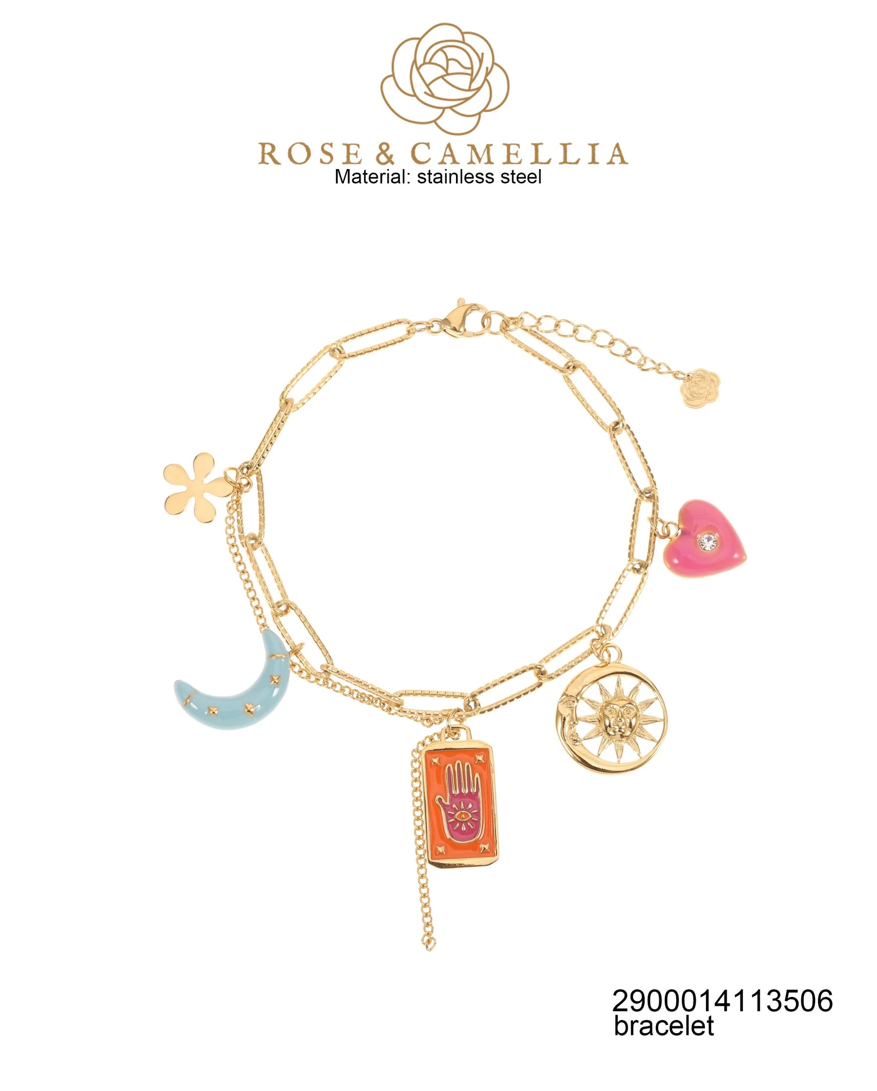 Rose & Camellia – Color Charms Bracelet