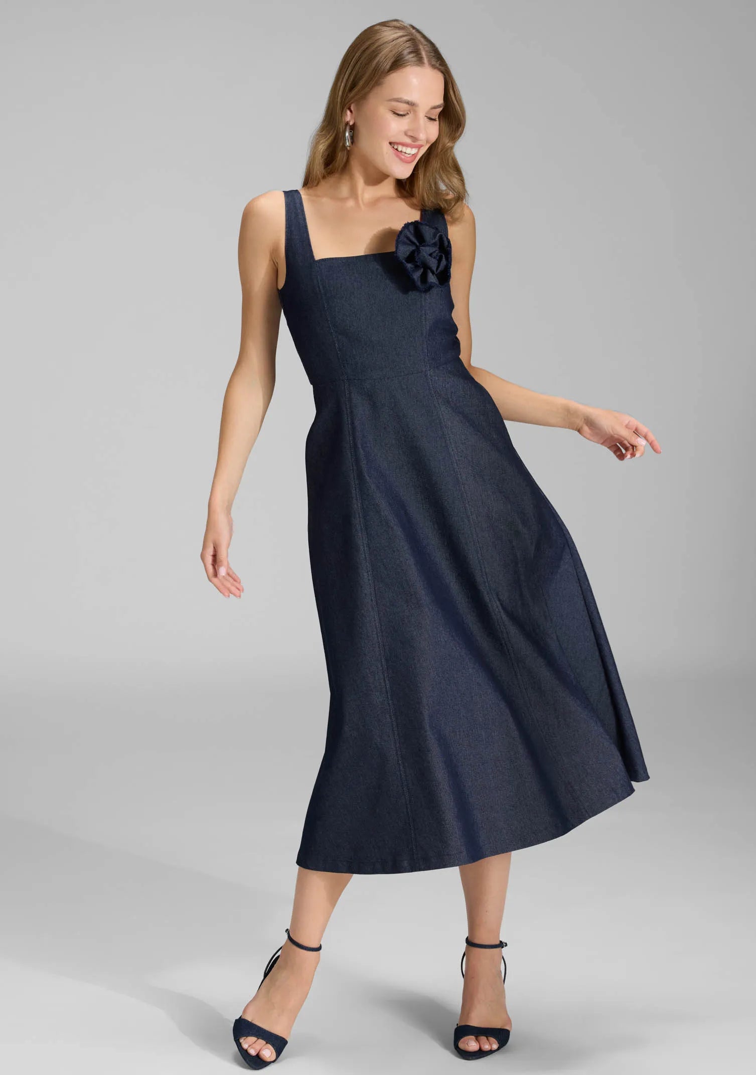 Swing Denim A-Line Jurk