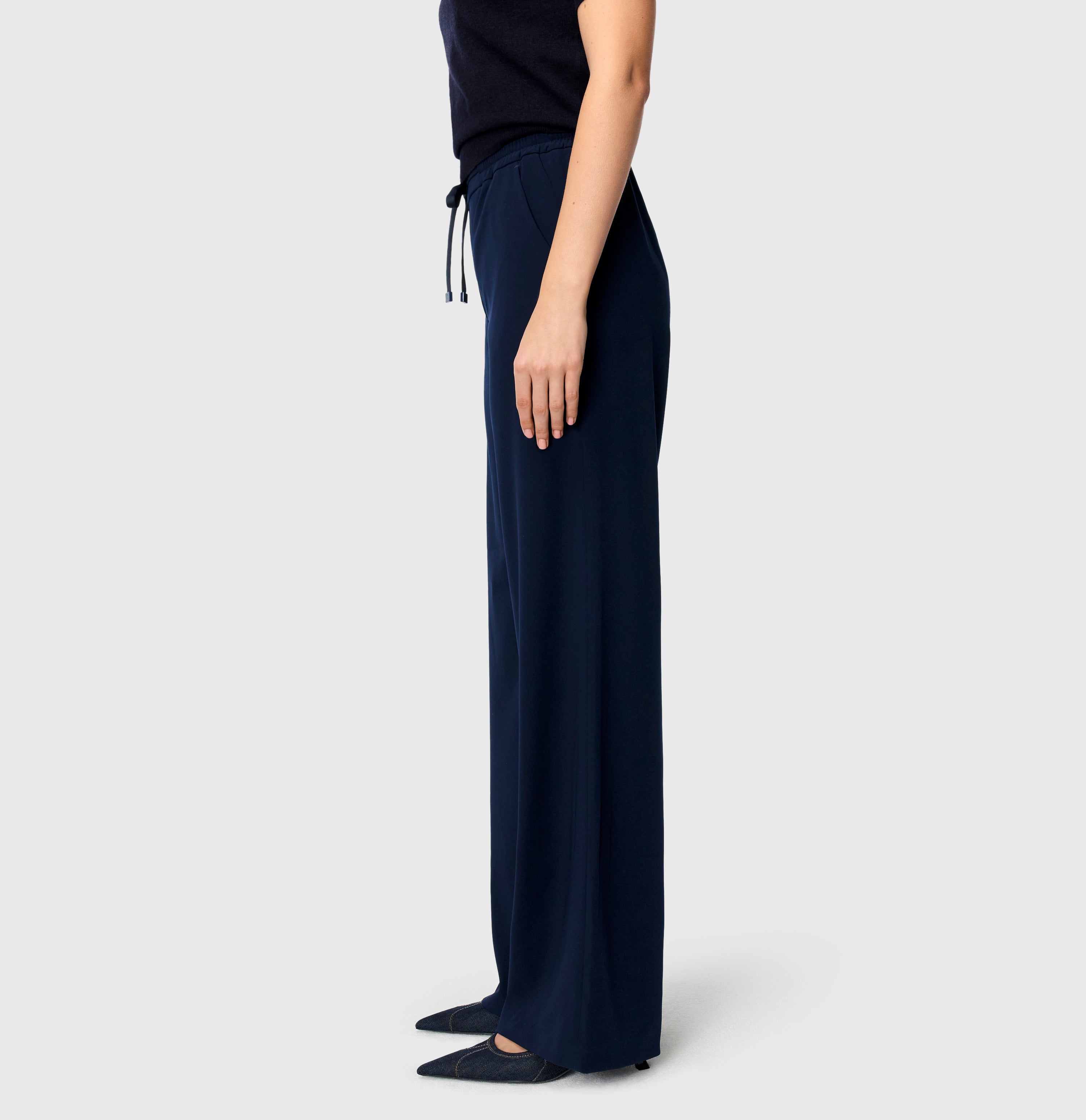 MAC Christy Wideleg Broek – Dark Blue