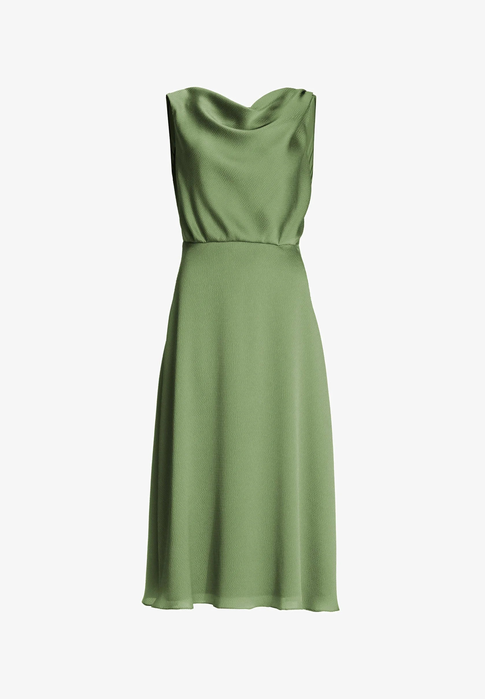 Swing Satin Waterfall Jurk Matcha