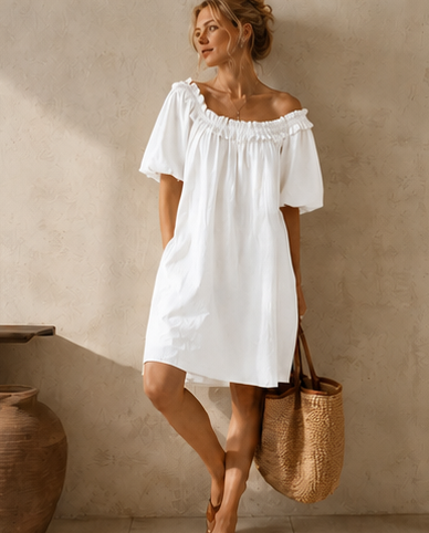 MVD Ibiza Midi Jurk Wit
