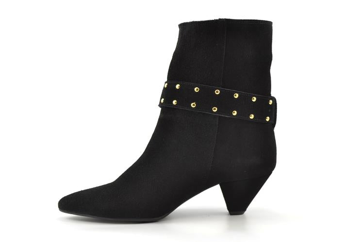 Babouche Anine enkellaarsje zwart