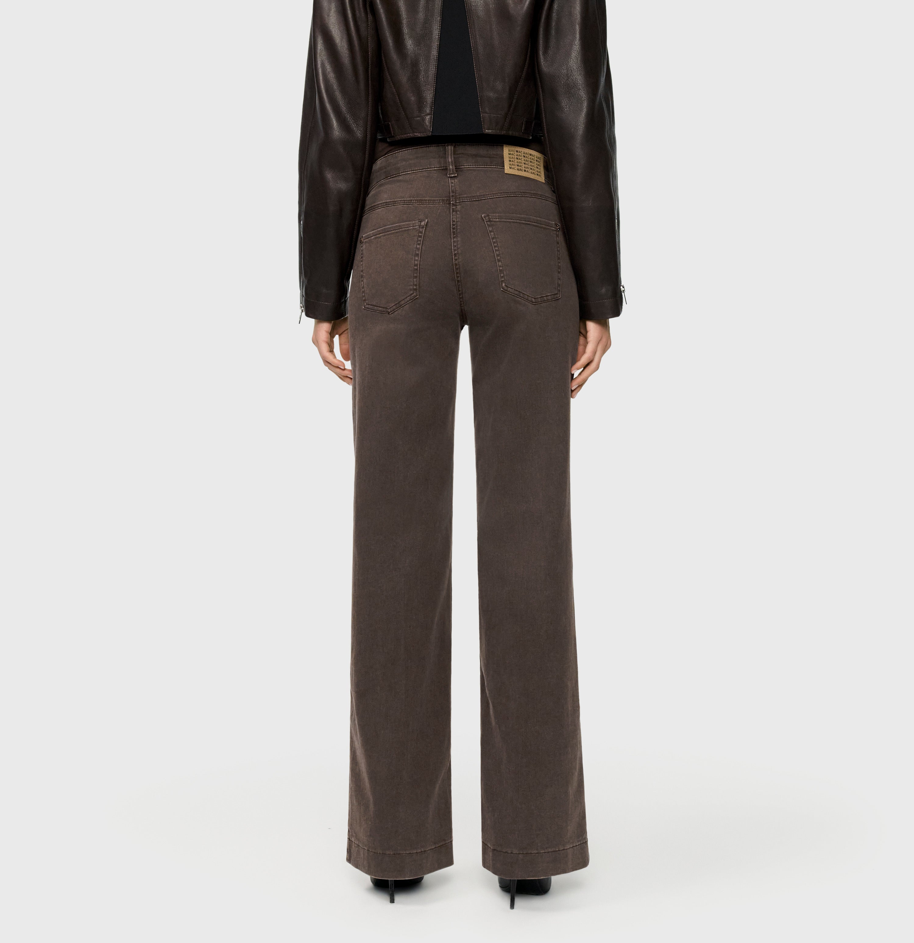 MAC Wide Jeans – Brown Stone Wash