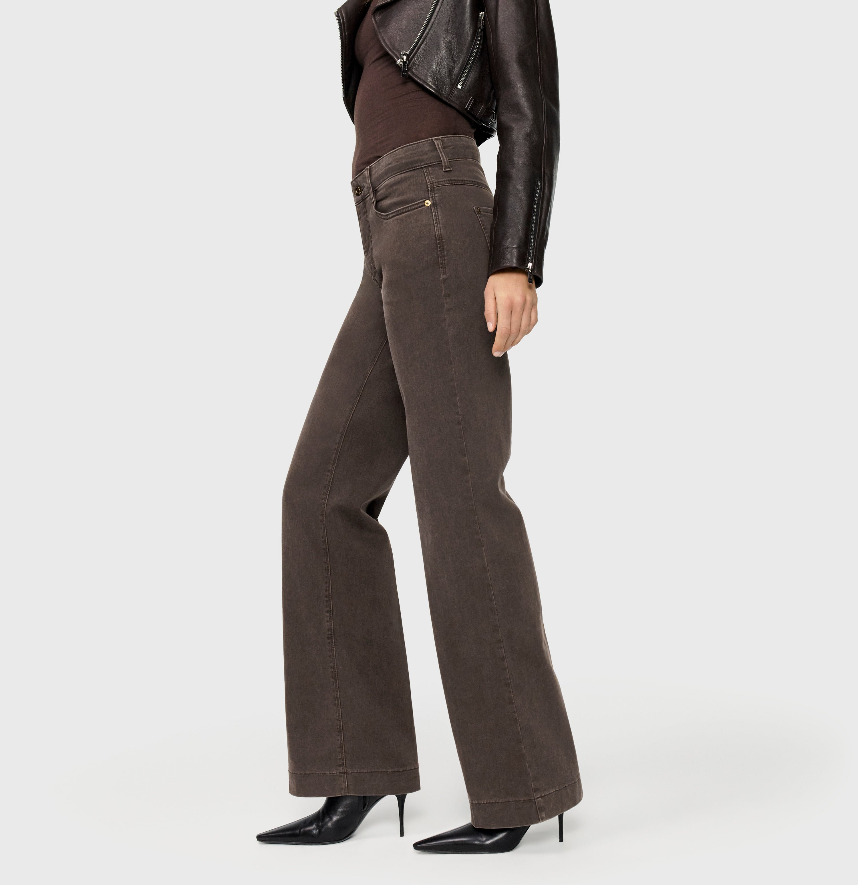 MAC Wide Jeans – Brown Stone Wash