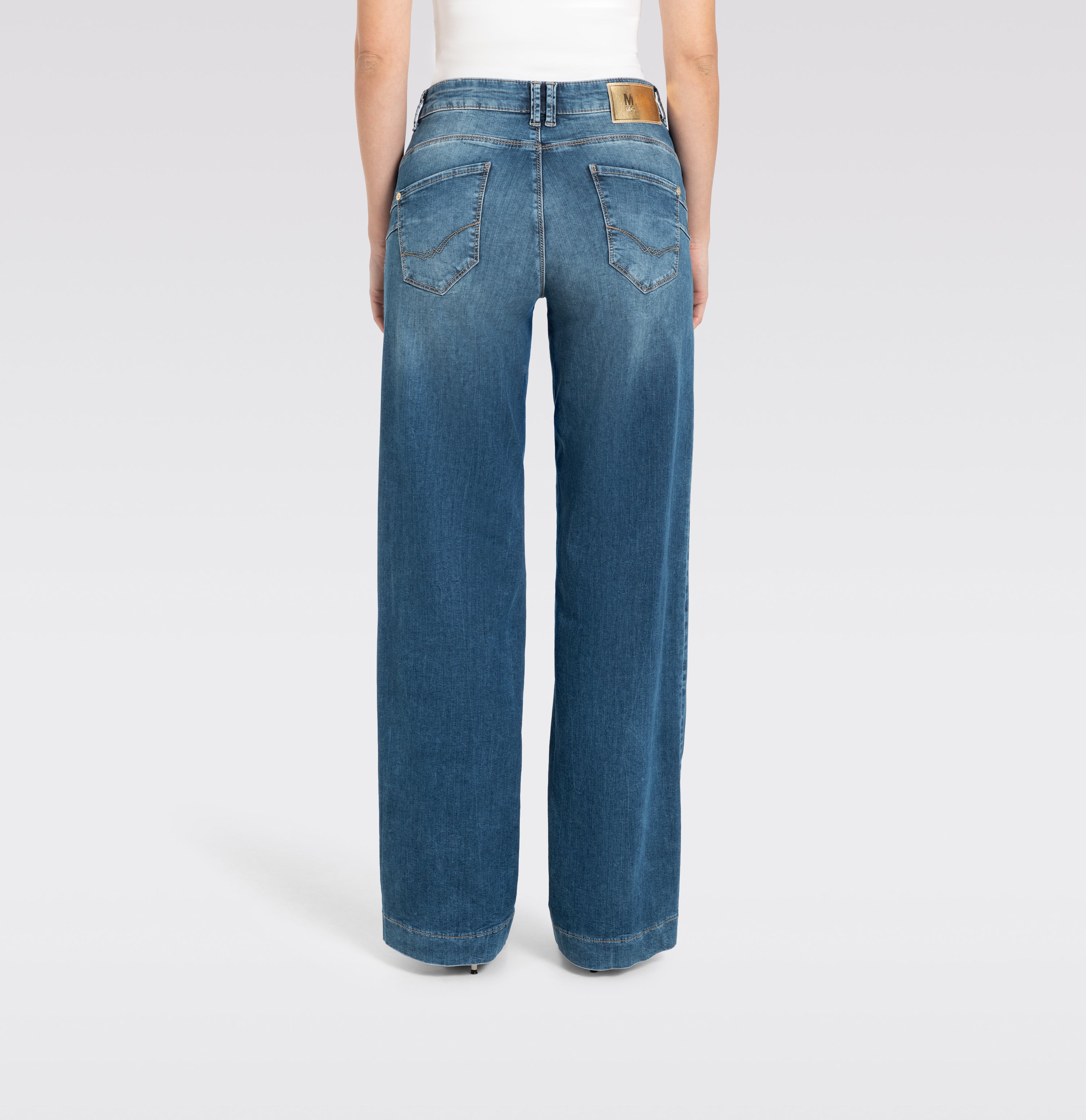MAC Jeans Rich Palazzo – Navy Heavy Wash