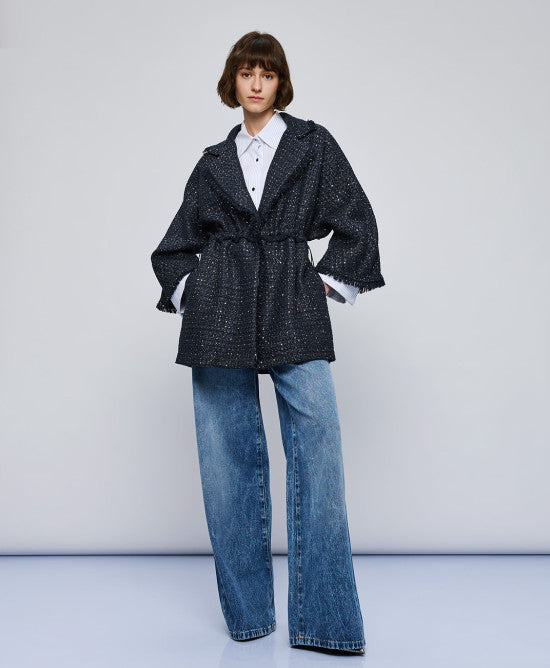 Access Tweed Lurex Blazer navy