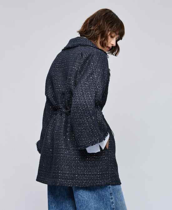 Access Tweed Lurex Blazer navy