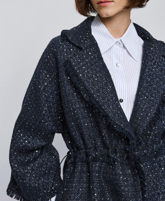Access Tweed Lurex Blazer navy