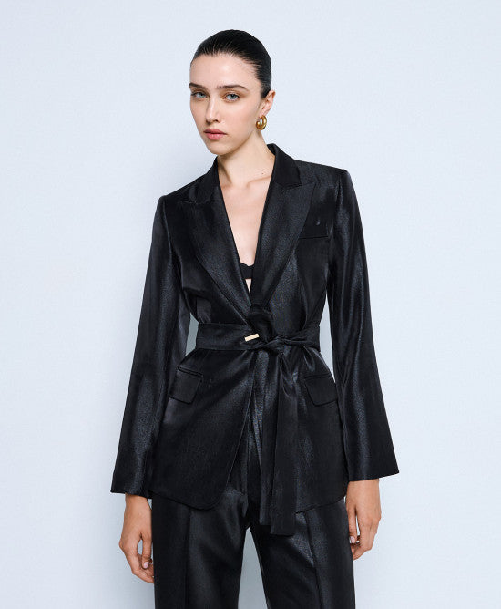 Access Tailored Blazer with Belt black