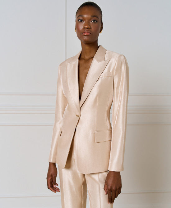 Access Tailored Blazer with Belt beige