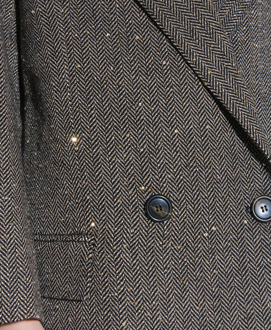 Access Herringbone Sequin Blazer