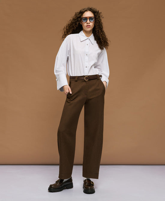 Access Long Striped Shirt white