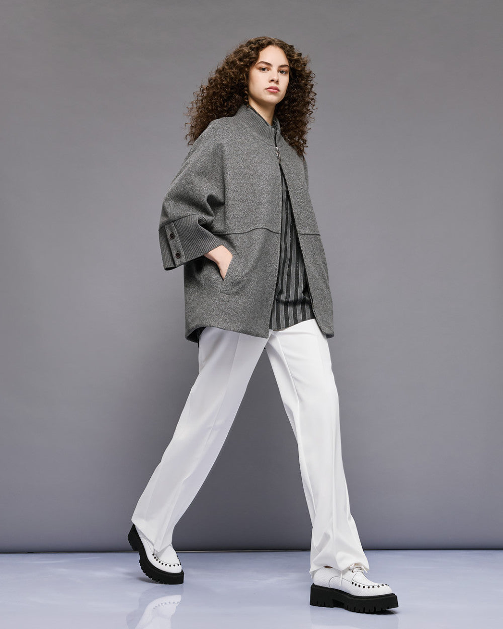 Access Oversized Jas met 3/4 Mouwen grijs