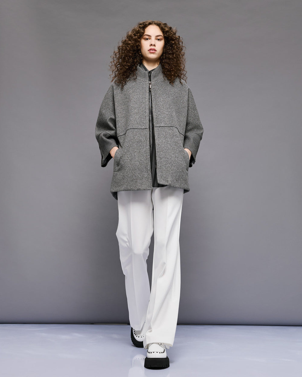 Access Oversized Jas met 3/4 Mouwen grijs