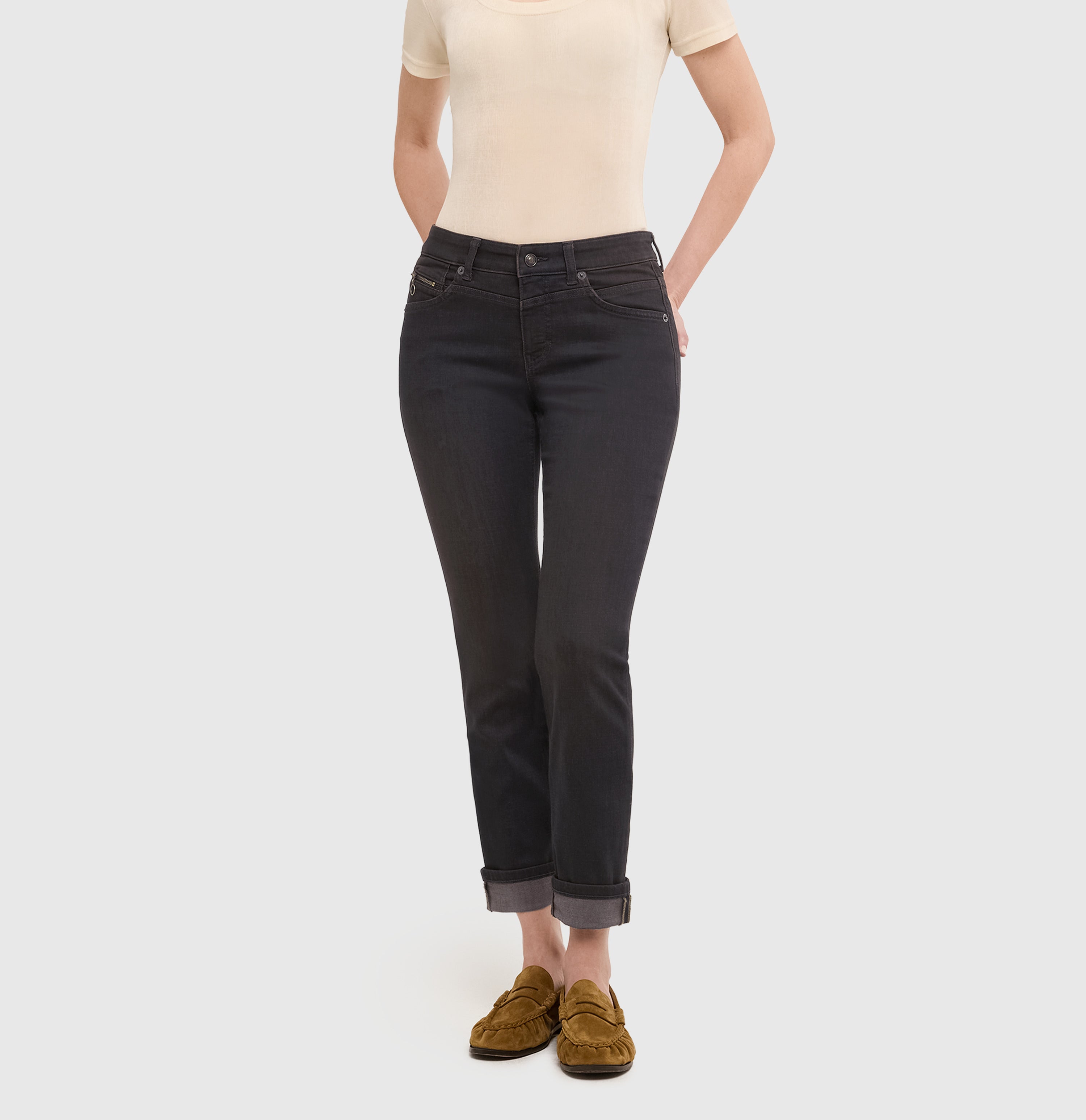 MAC Rich Slim Jeans Black Brown Used