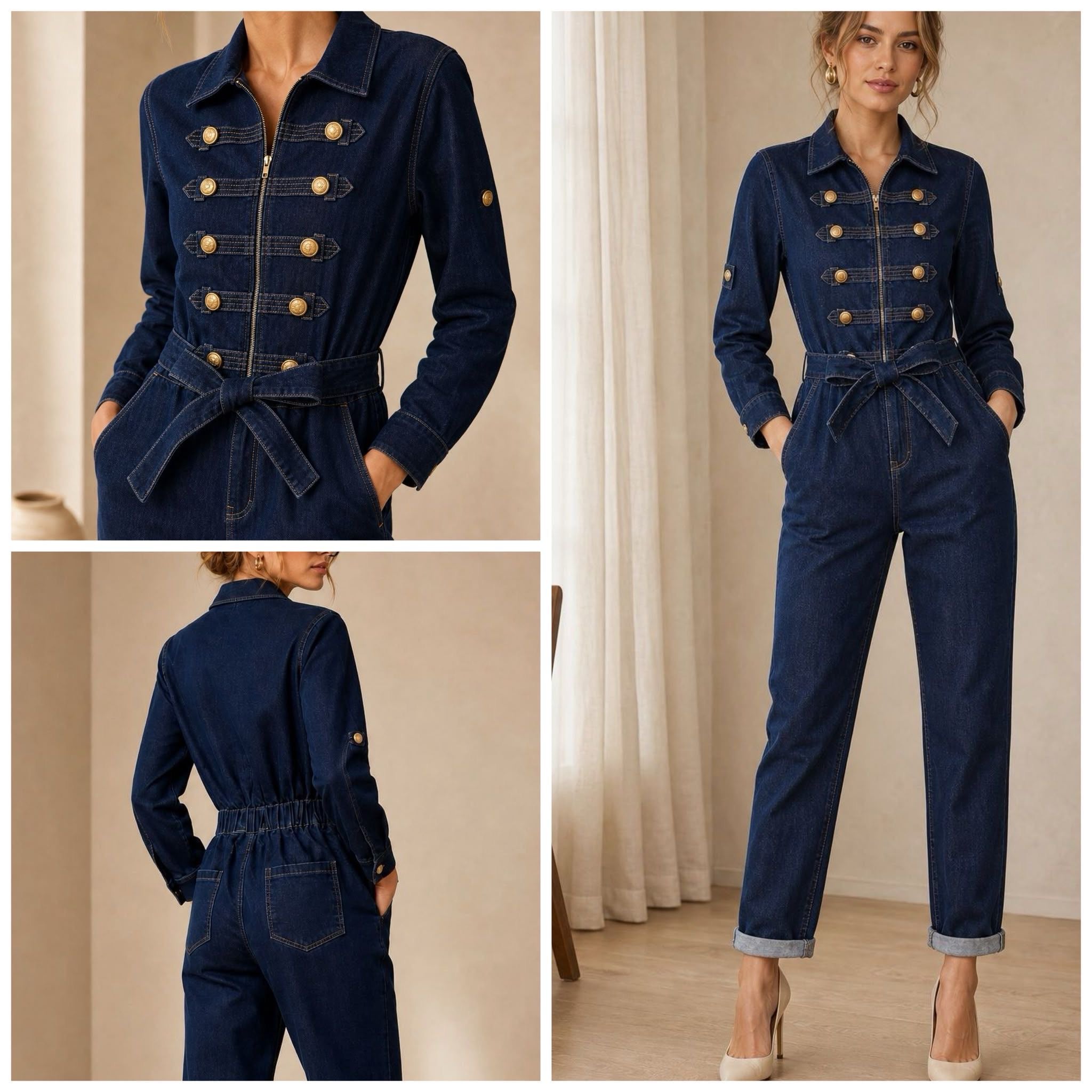 MVD Denim Jumpsuit Dark Blue