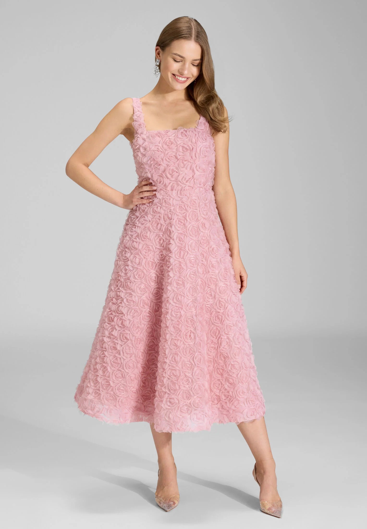 Swing Romantic Rose Midi Jurk