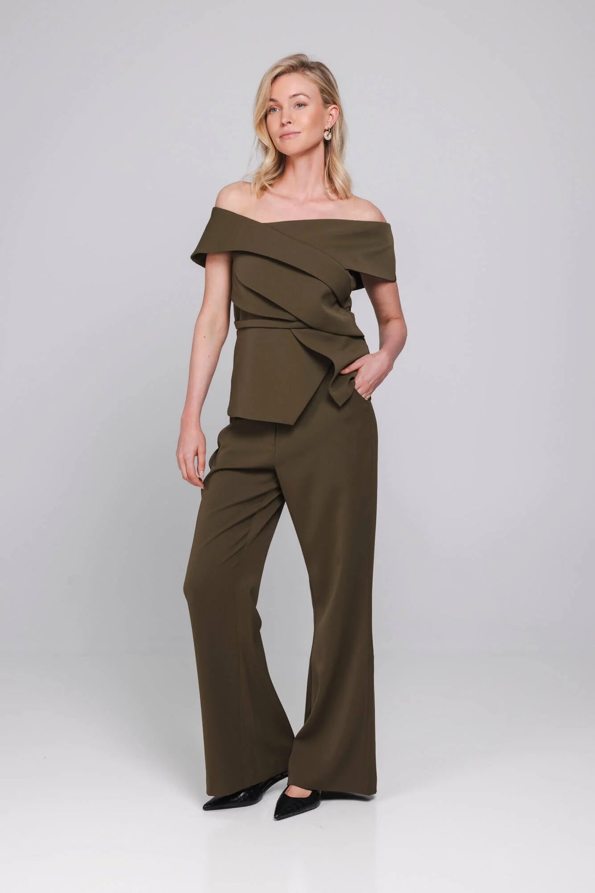 Accentil Nora Pants Moss Green