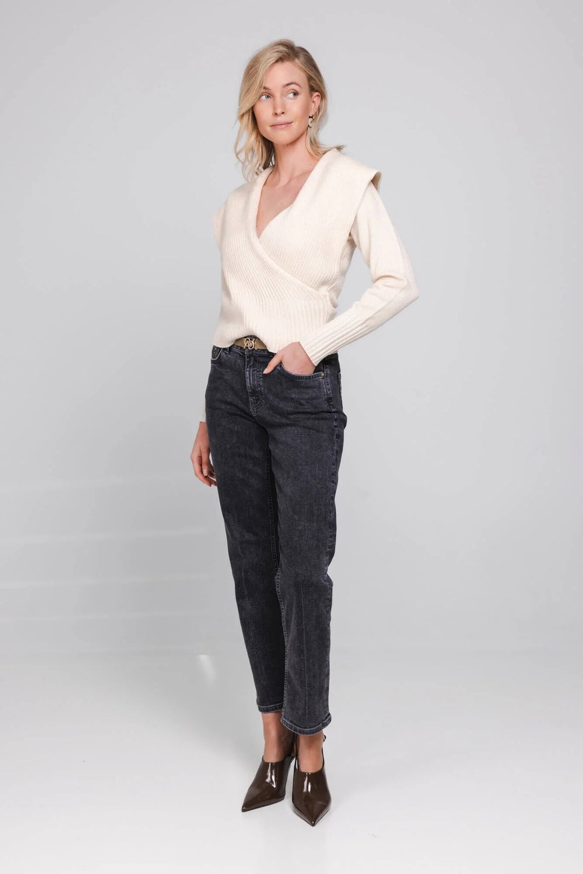 Accentil Sia Knit Winter White