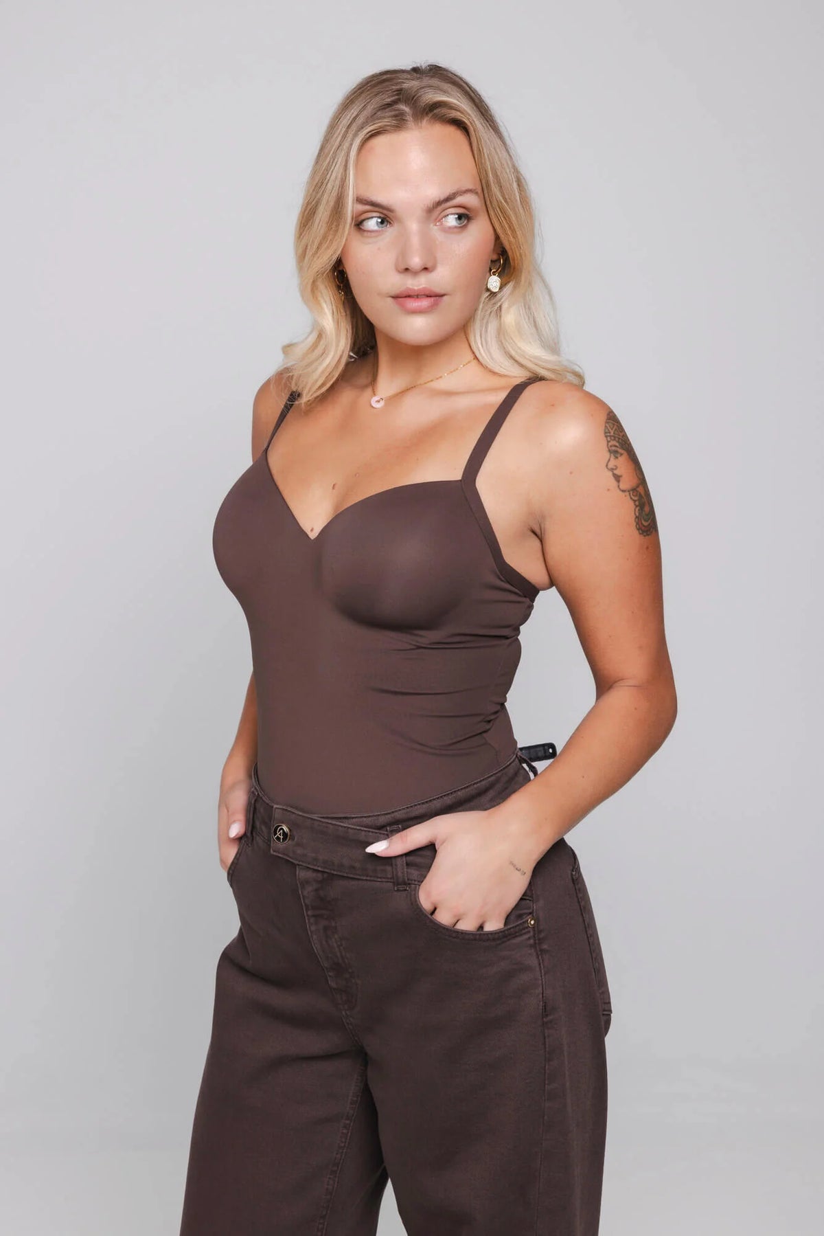 Accentil Bra Sculpt Top Deep Cocoa
