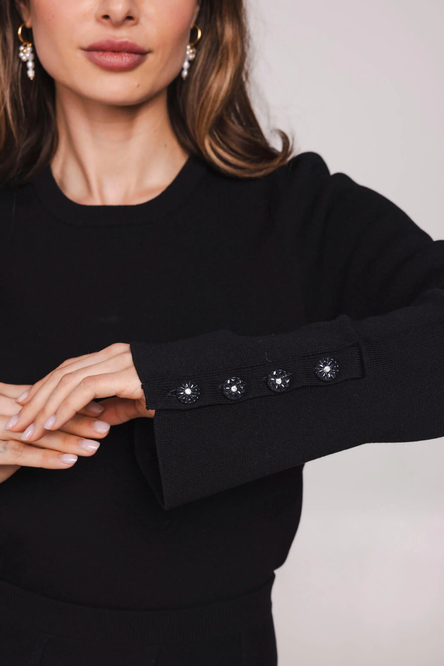 Accentil Danique knitted pullover zwart