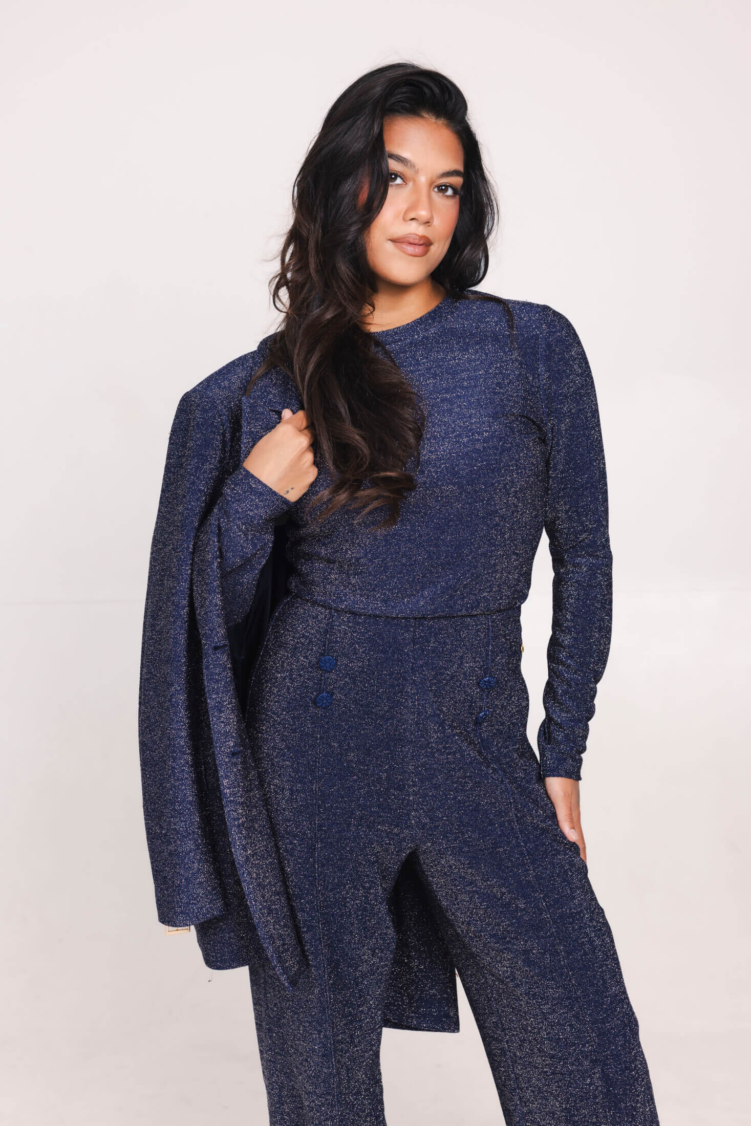 Accentil Feline top navy glam