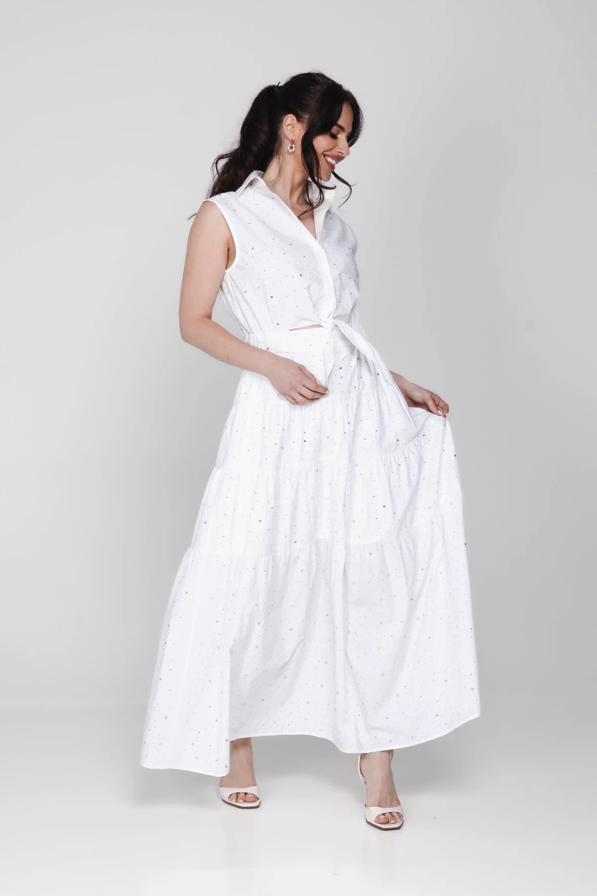 Accentil Robin Dress Off White Sparkle