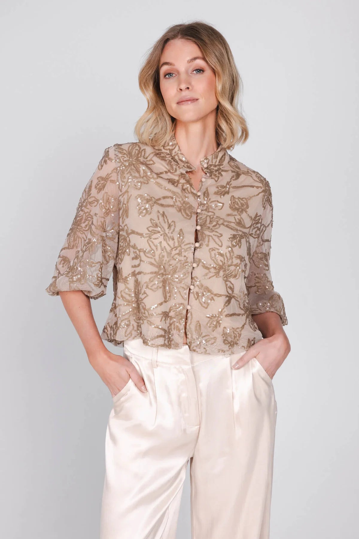 Accentil Rive Blouse Sand