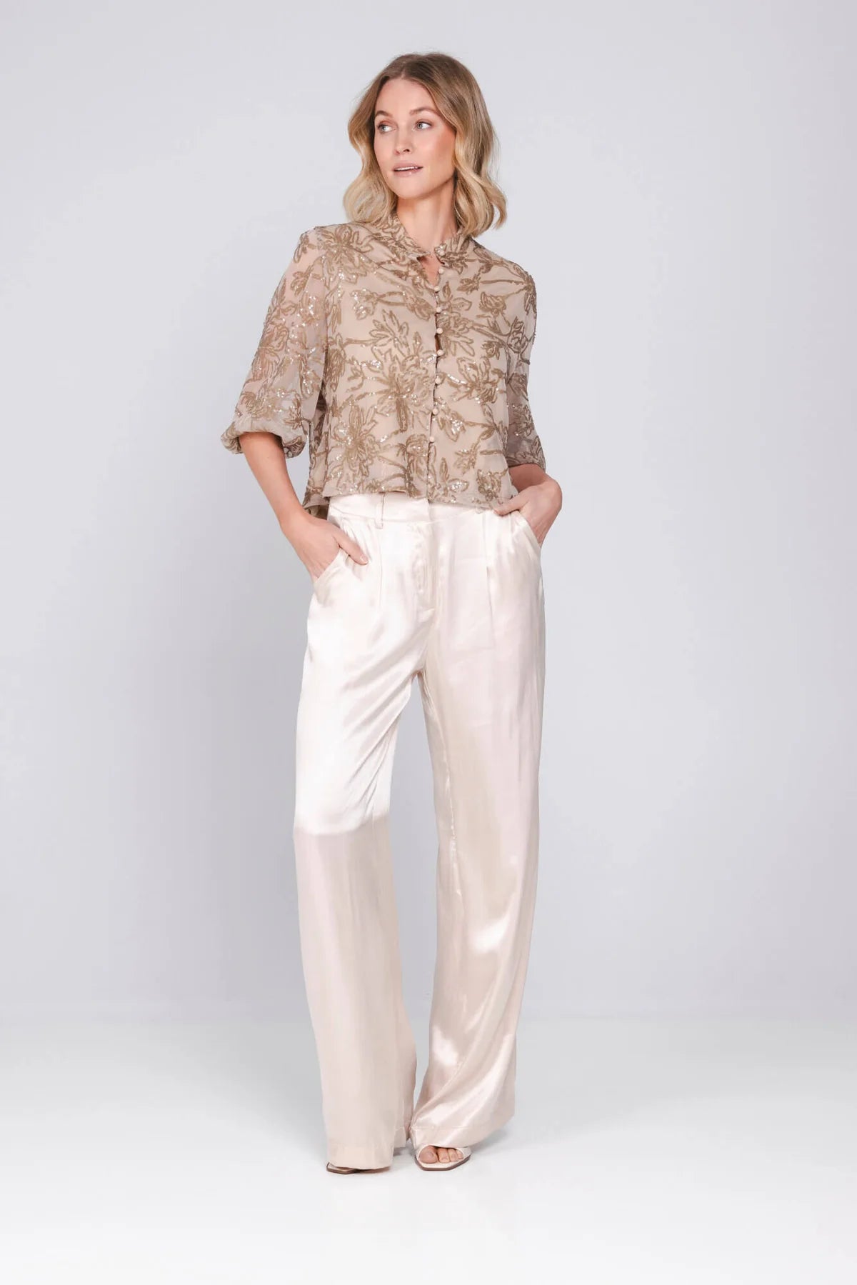 Accentil Rive Blouse Sand