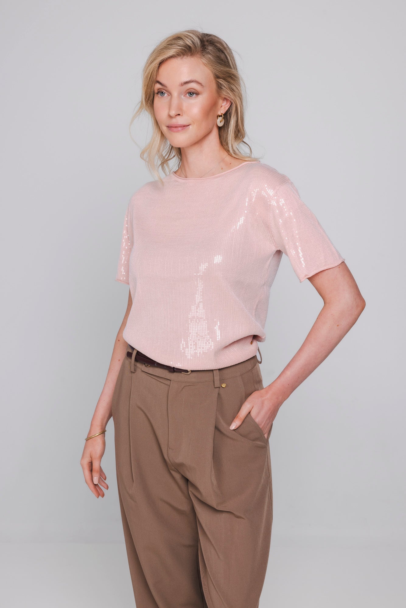 Accentil Lune T-shirt Misty Rose