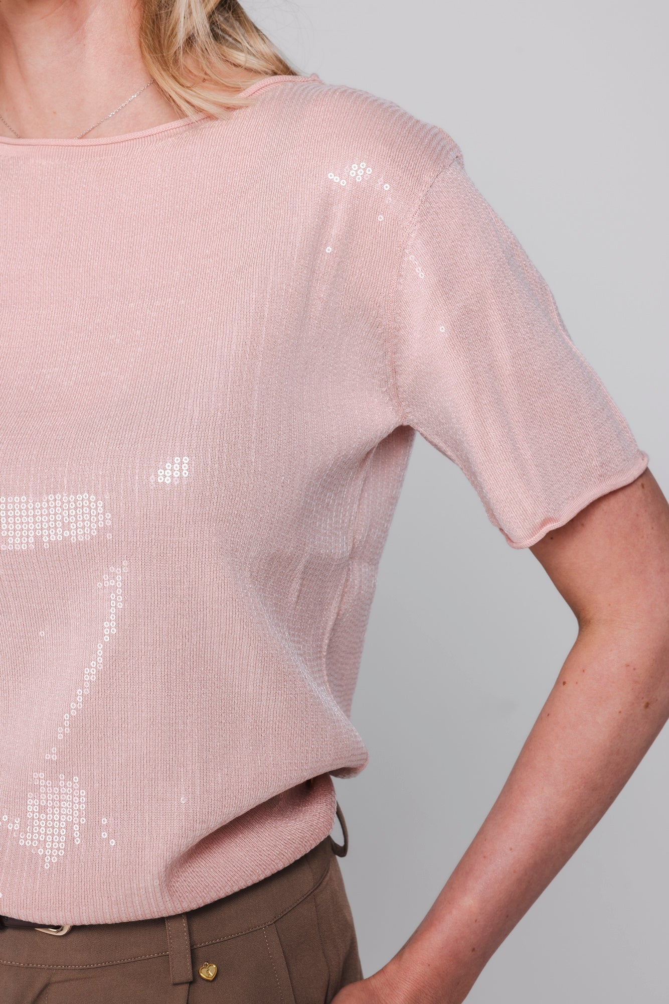 Accentil Lune T-shirt Misty Rose