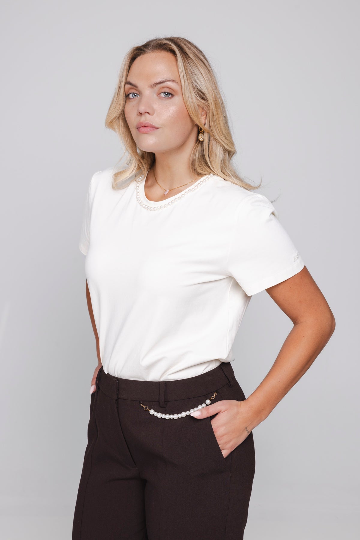 Accentil Zeya T-Shirt Warm Ivory