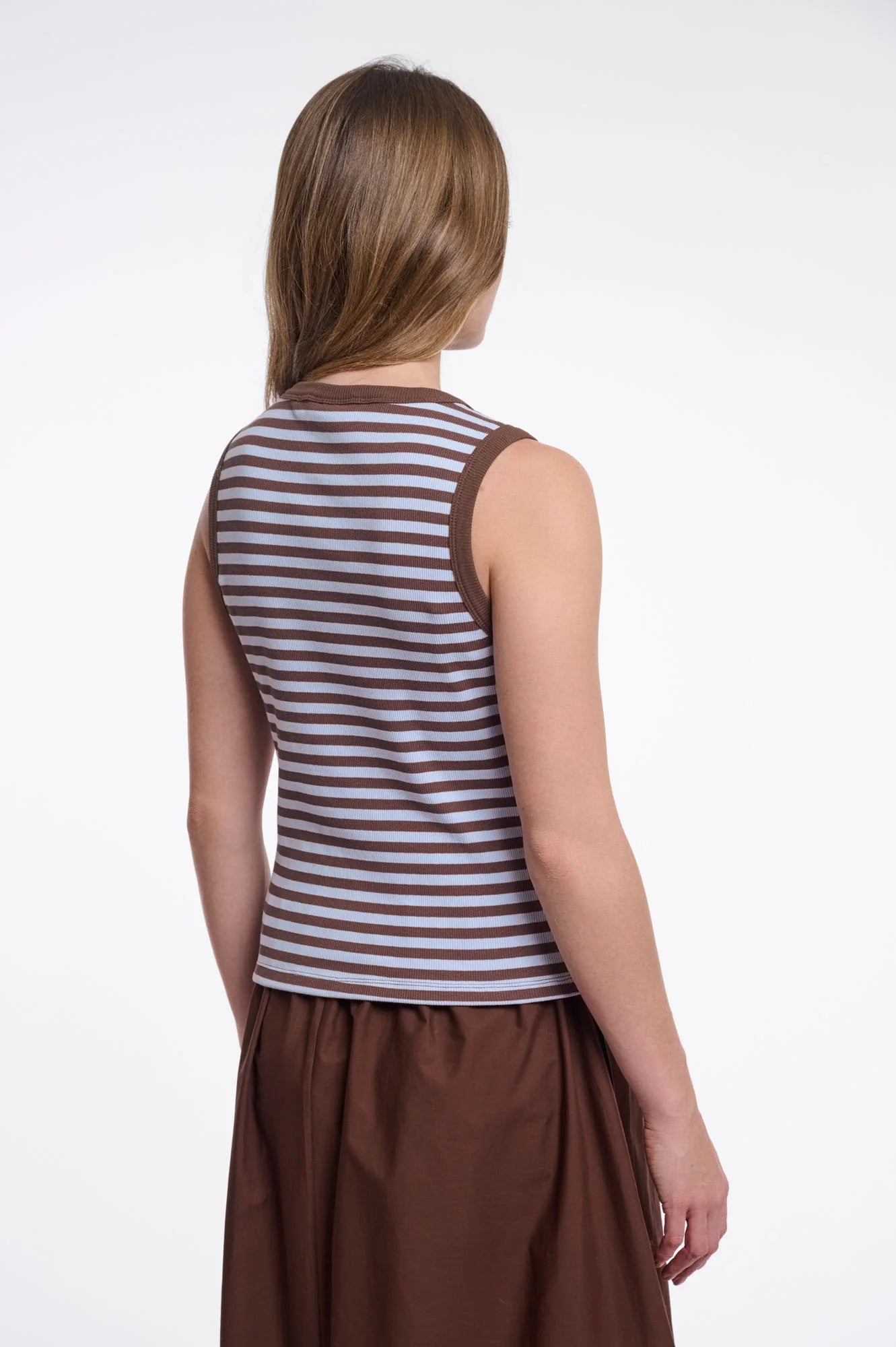 Rino & Pelle Arze Tanktop Brown Blue Stripes
