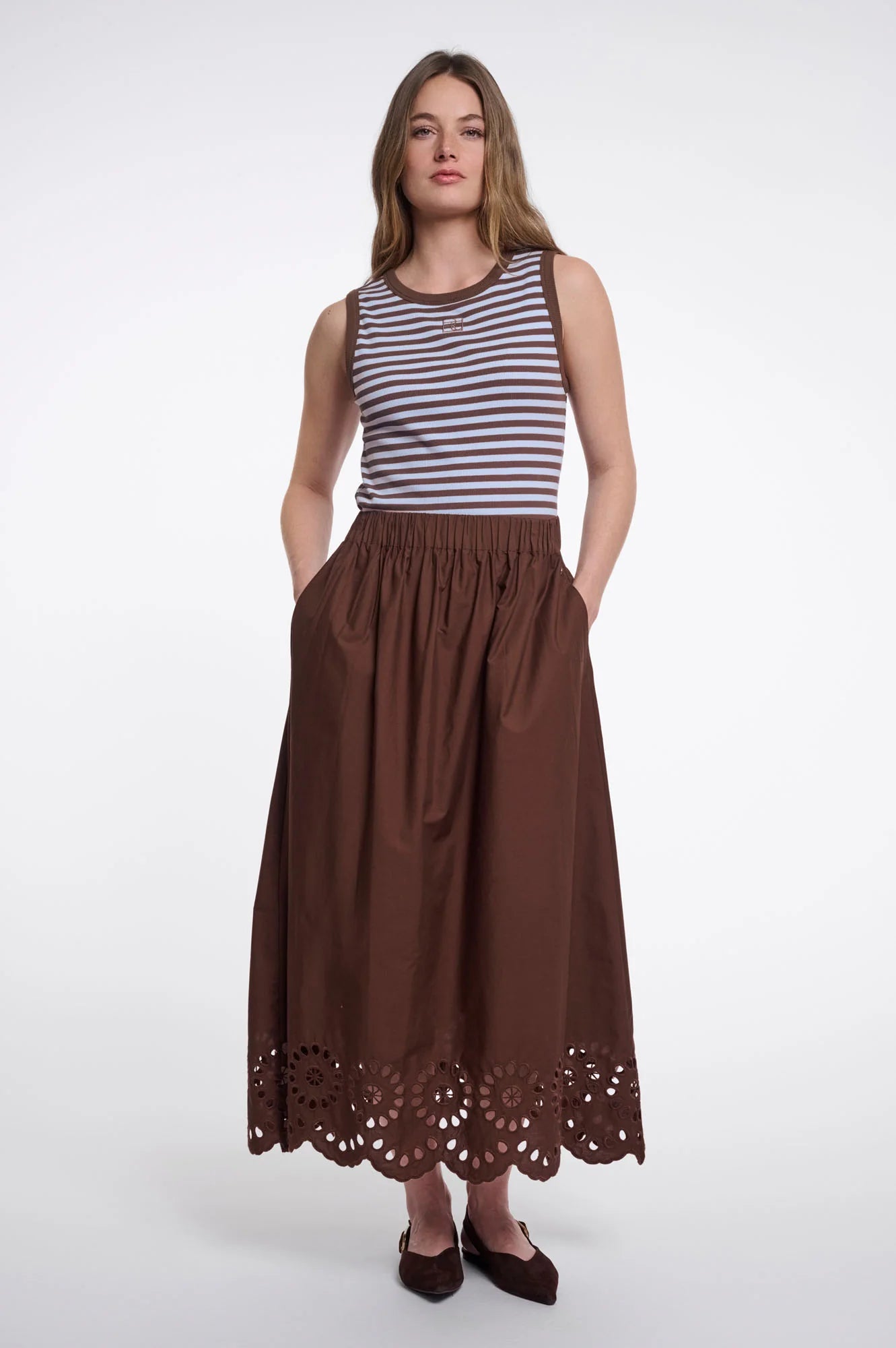 Rino & Pelle Asse Skirt Dark Brown