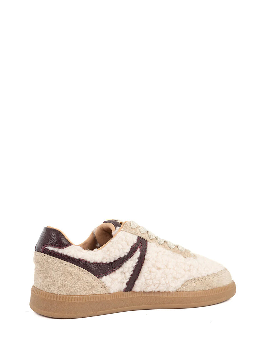 Babouche sneaker Mia Beige/Bordo