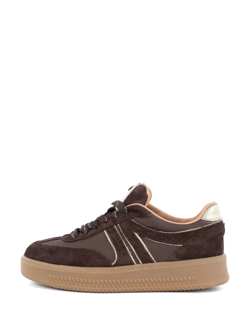 Babouche Sneaker Jilly donkerbruin