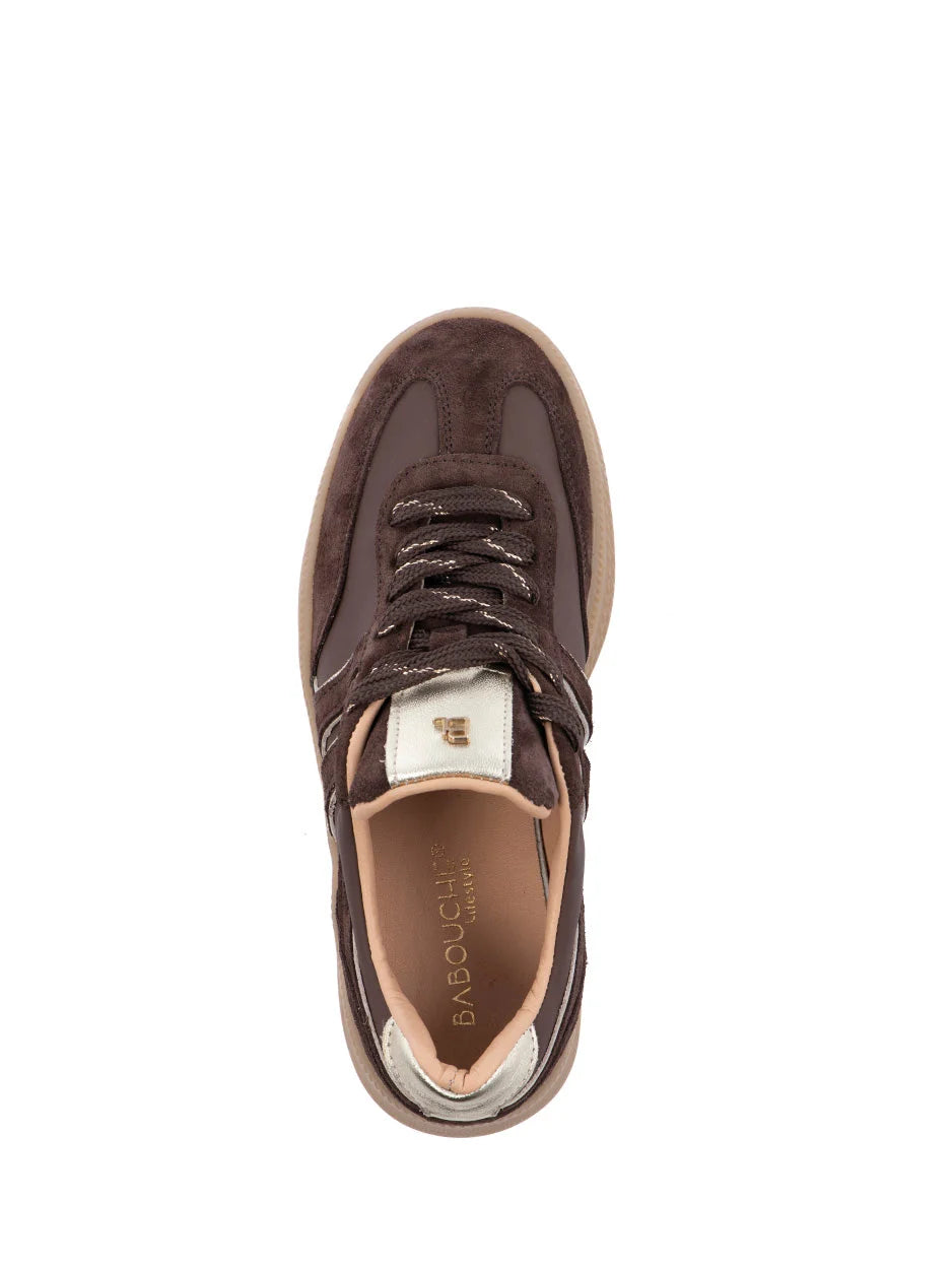Babouche Sneaker Jilly donkerbruin
