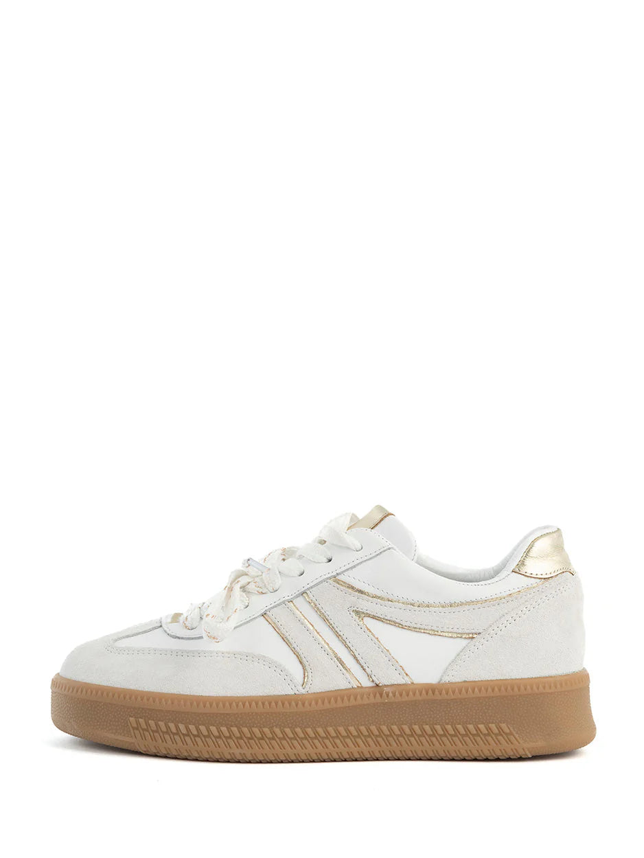Babouche Jilly sneaker white/gold